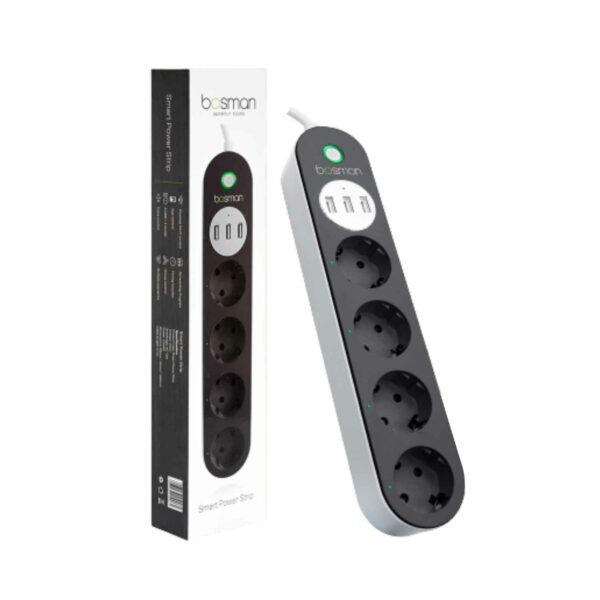 Stop Kontak BOSMAN Smart Power Strip Black