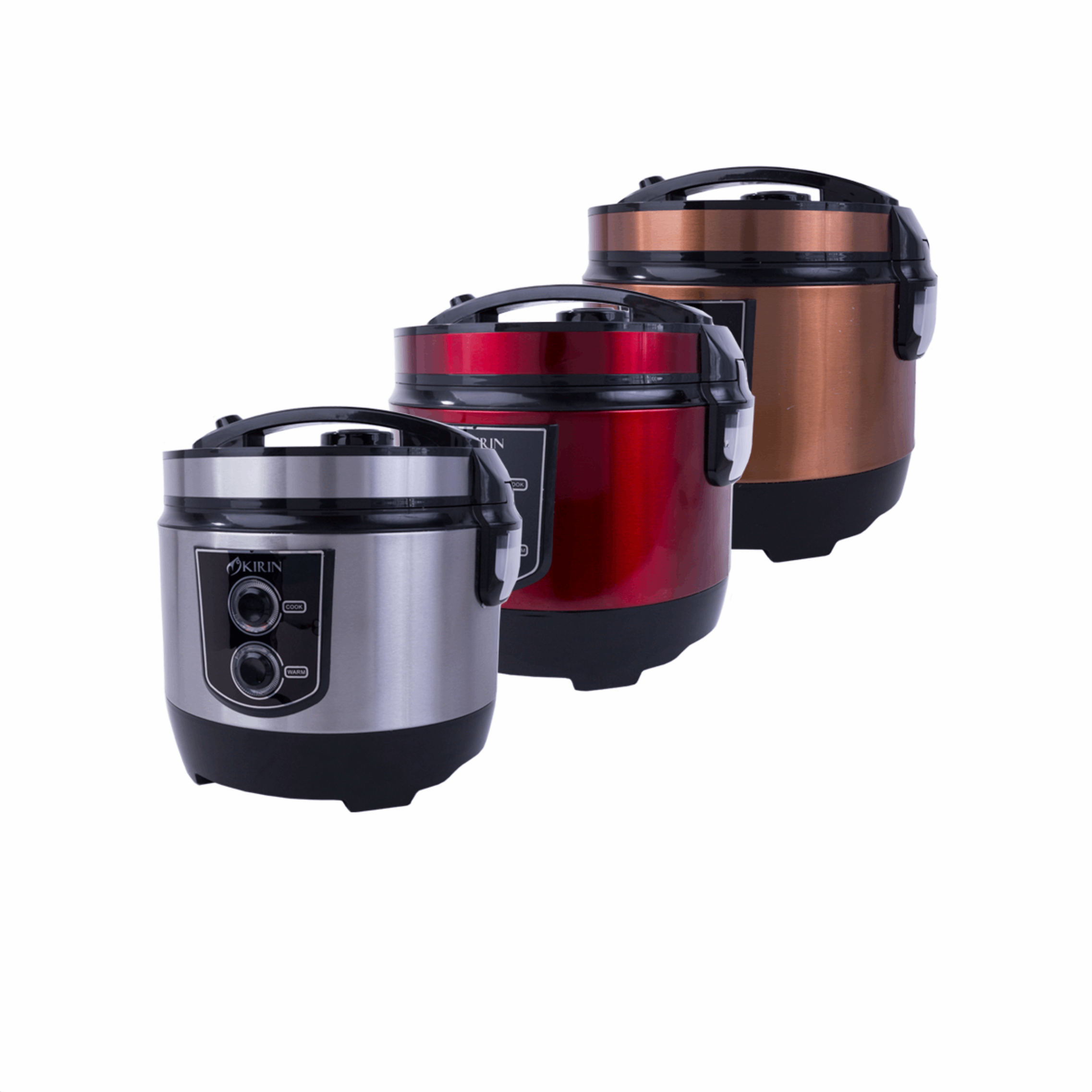 Rice Cooker KIRIN KRC 390 Penanak Nasi 2 Liter Red Copper Silver