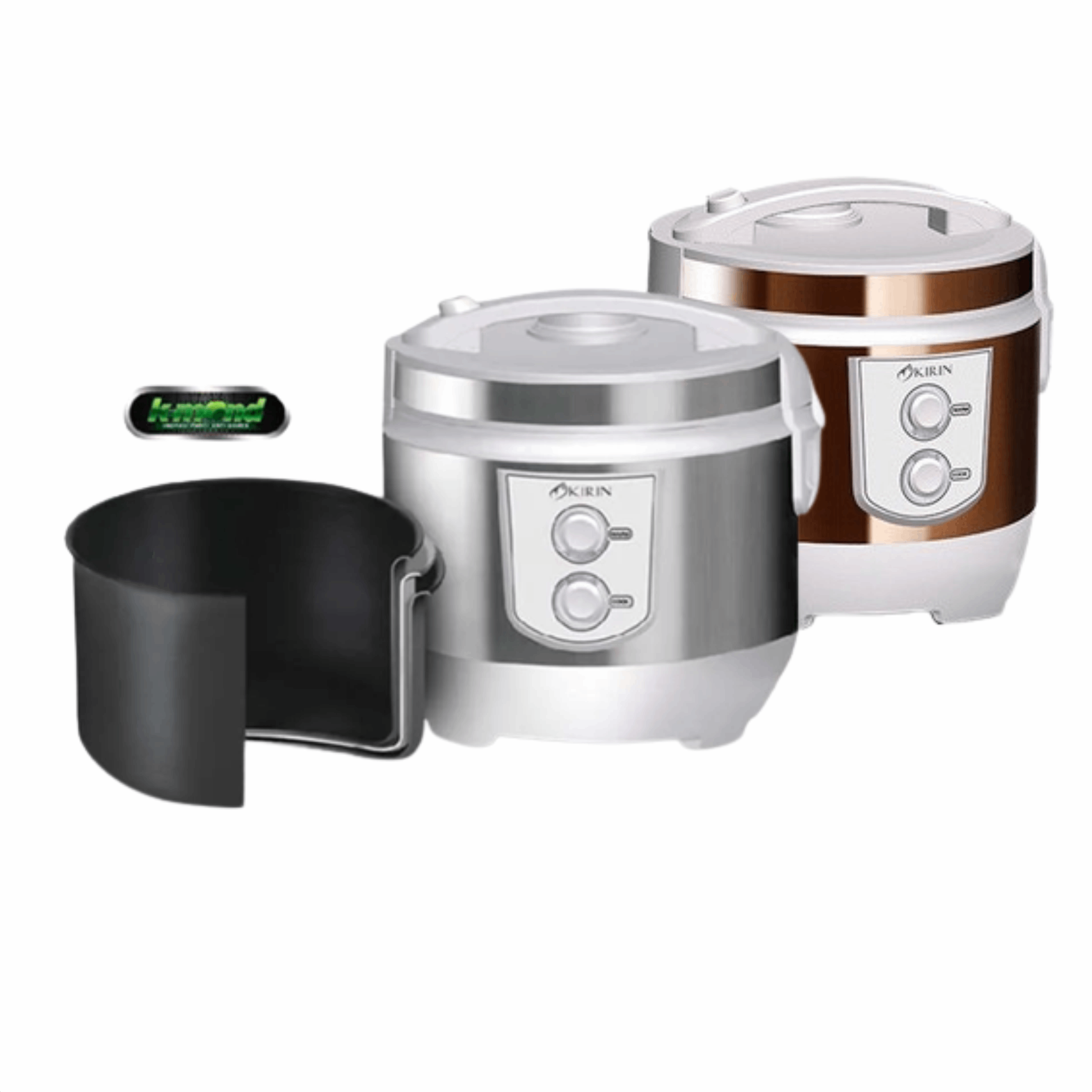 Rice Cooker KIRIN KRC 390 Penanak Nasi 2 Liter Silver Copper White