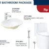 Closet Duduk Set Wastafel GROHE Eurosmart Bathroom Package