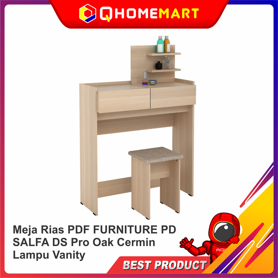 Meja Rias PDF FURNITURE PD SALFA DS Pro Oak Cermin Lampu Vanity