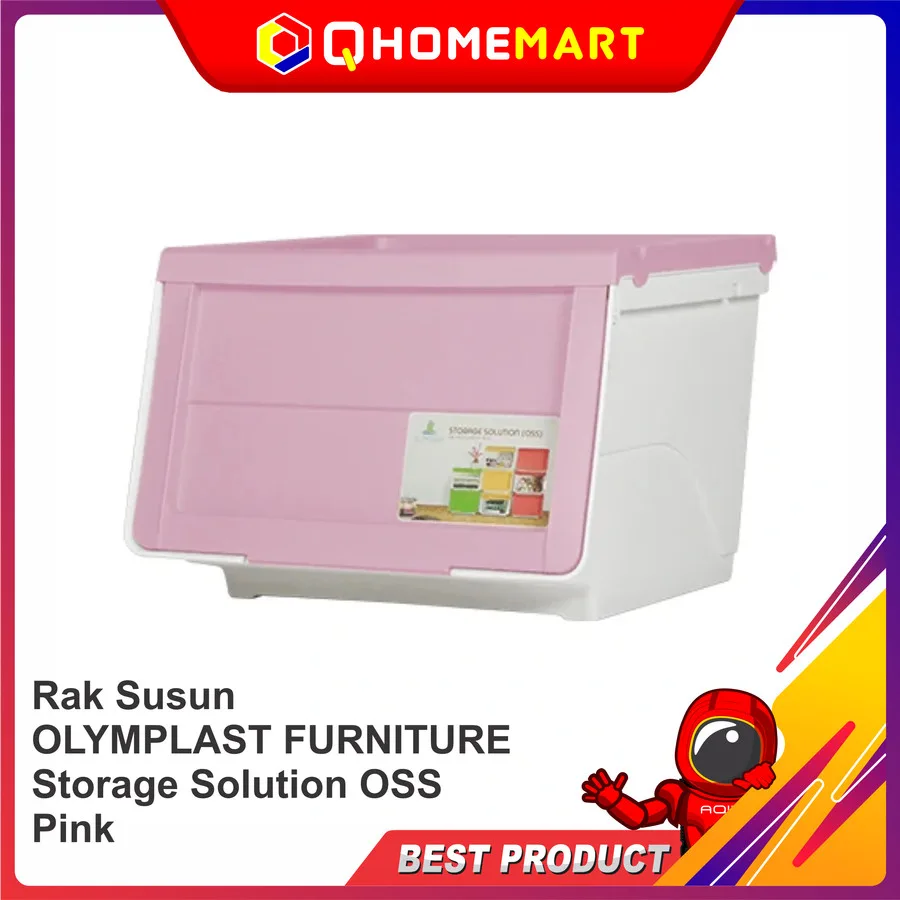 Rak Susun OLYMPLAST FURNITURE Storage Solution OSS Aneka Warna - PINK