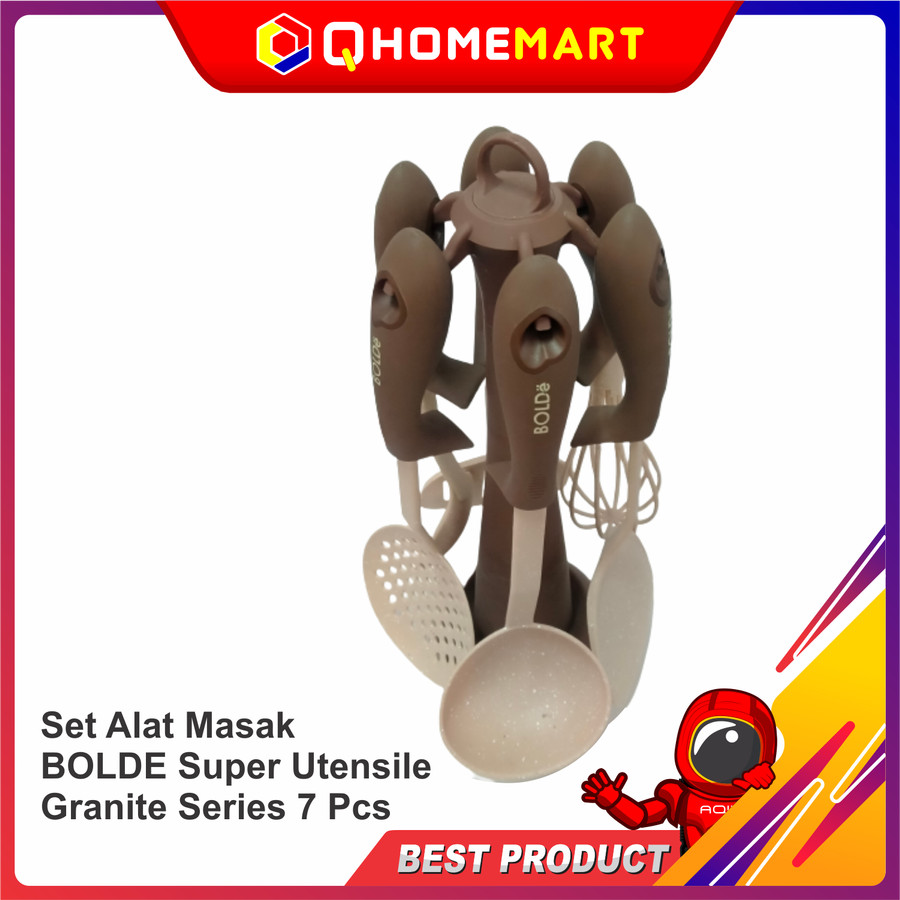 Set Alat Masak BOLDE Super Utensile Granite Series 7 Pcs